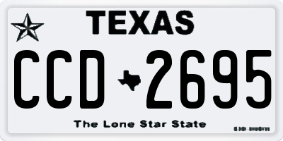TX license plate CCD2695