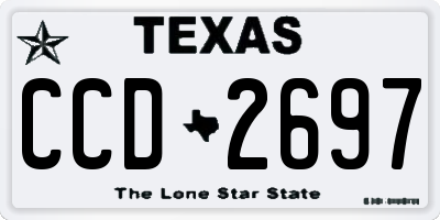 TX license plate CCD2697