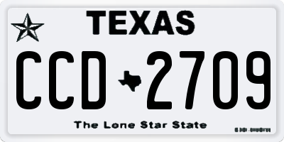 TX license plate CCD2709