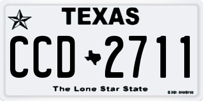 TX license plate CCD2711