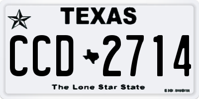 TX license plate CCD2714