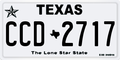 TX license plate CCD2717