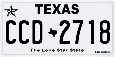 TX license plate CCD2718