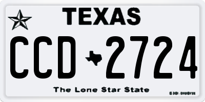 TX license plate CCD2724