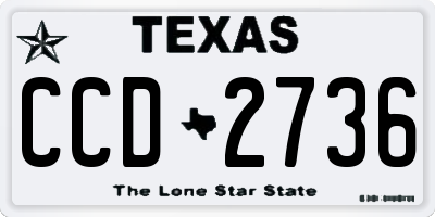 TX license plate CCD2736