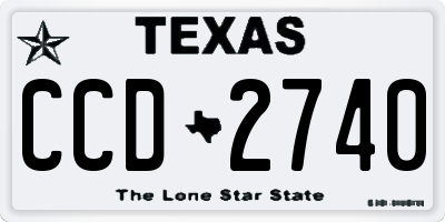 TX license plate CCD2740