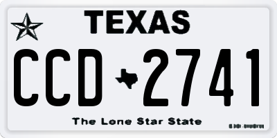 TX license plate CCD2741
