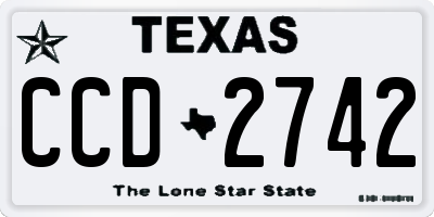 TX license plate CCD2742