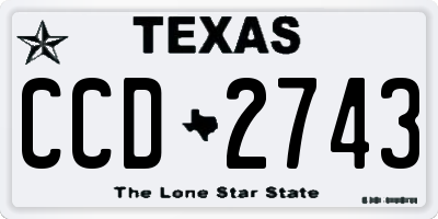 TX license plate CCD2743