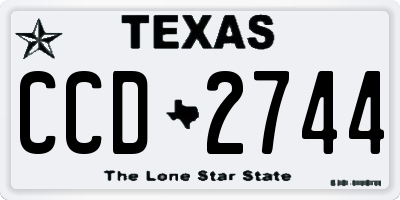 TX license plate CCD2744