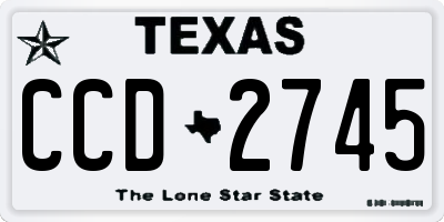 TX license plate CCD2745