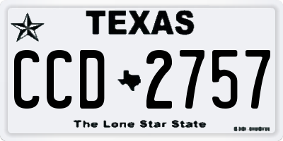 TX license plate CCD2757