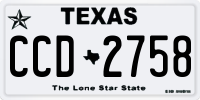 TX license plate CCD2758