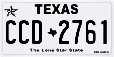 TX license plate CCD2761