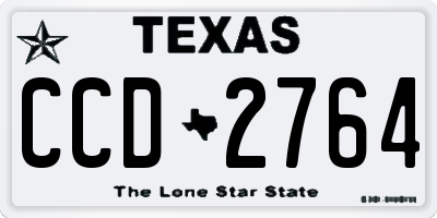 TX license plate CCD2764