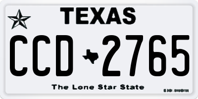 TX license plate CCD2765