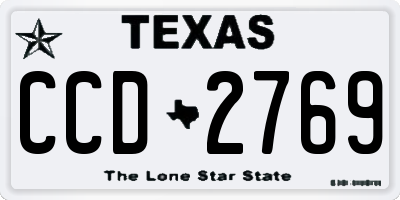 TX license plate CCD2769