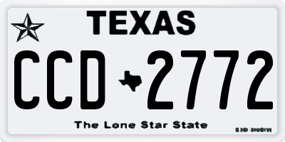 TX license plate CCD2772