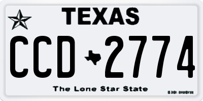 TX license plate CCD2774