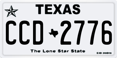 TX license plate CCD2776