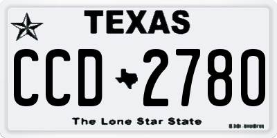 TX license plate CCD2780