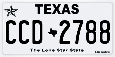 TX license plate CCD2788