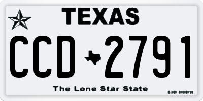 TX license plate CCD2791