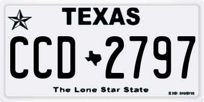 TX license plate CCD2797