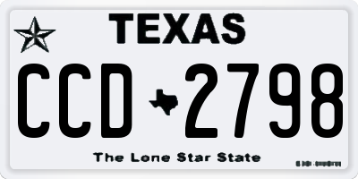 TX license plate CCD2798