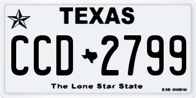 TX license plate CCD2799