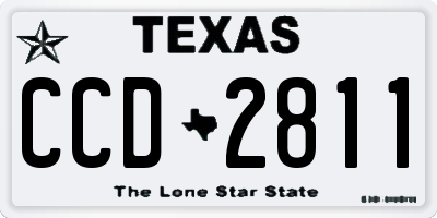 TX license plate CCD2811