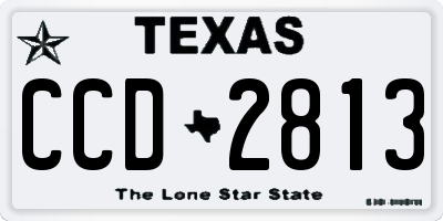 TX license plate CCD2813