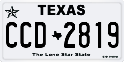 TX license plate CCD2819