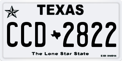 TX license plate CCD2822