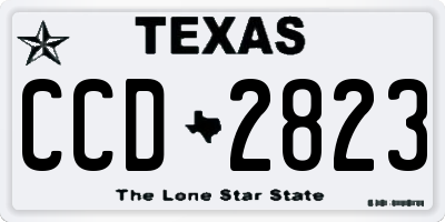 TX license plate CCD2823