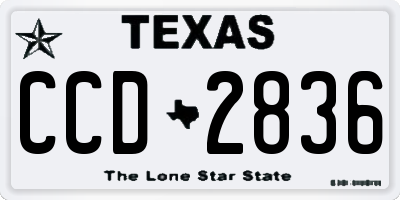 TX license plate CCD2836