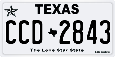 TX license plate CCD2843