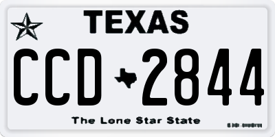 TX license plate CCD2844