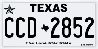 TX license plate CCD2852