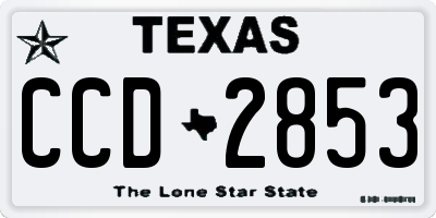 TX license plate CCD2853