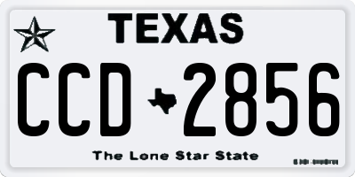 TX license plate CCD2856