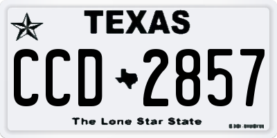 TX license plate CCD2857
