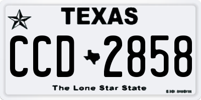 TX license plate CCD2858
