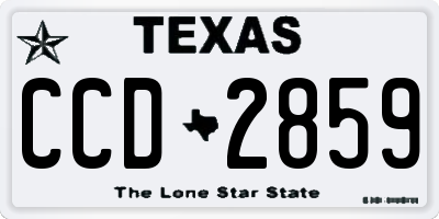 TX license plate CCD2859
