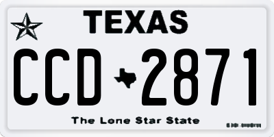 TX license plate CCD2871