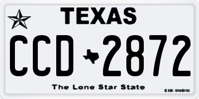 TX license plate CCD2872