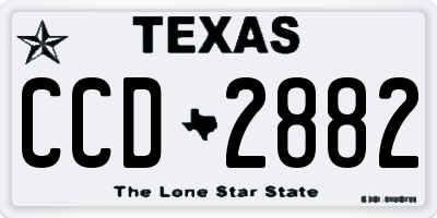 TX license plate CCD2882