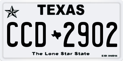TX license plate CCD2902