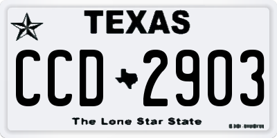 TX license plate CCD2903