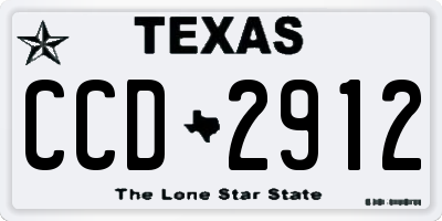 TX license plate CCD2912